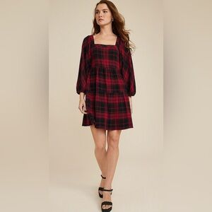 Maurices Buffalo Plaid Babydoll Dress Size Large